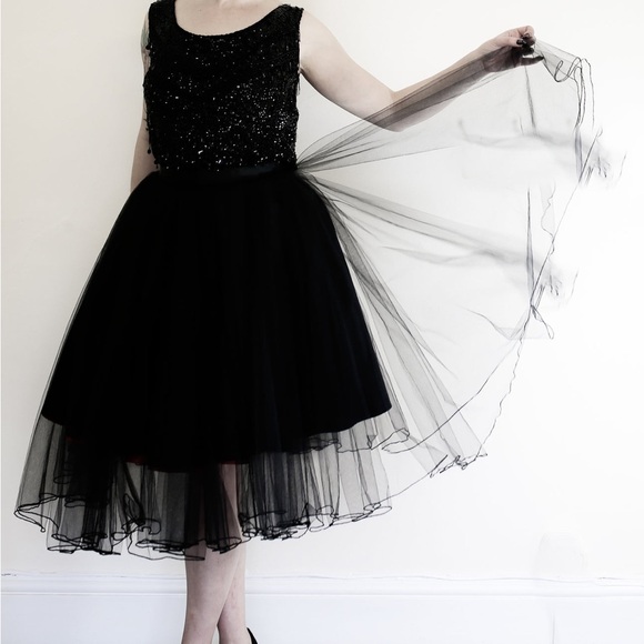 Vintage 60s Vest Top sequins hand beaded Sz. M zip up sleeveless fitted wool - Picture 14 of 14